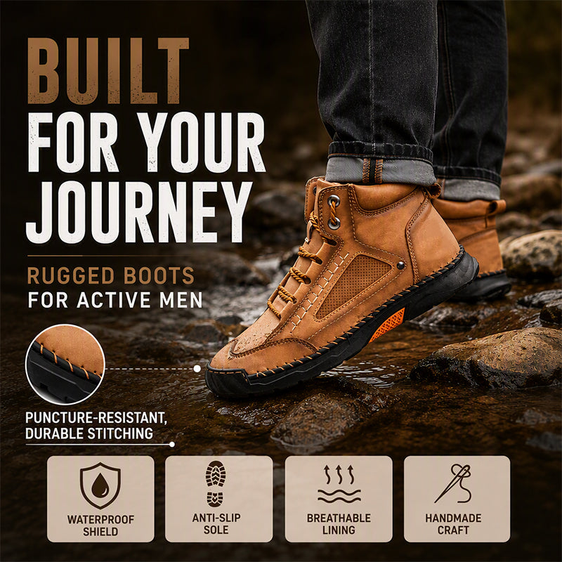 Men's Vintage Durable PU Leather Boots