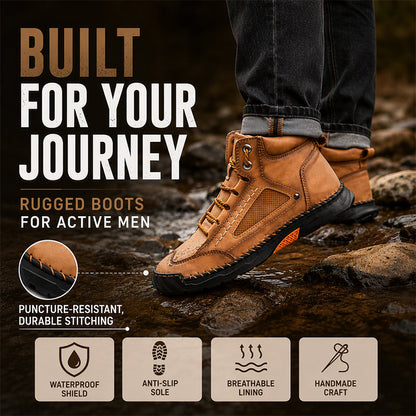 Men's Vintage Durable PU Leather Boots