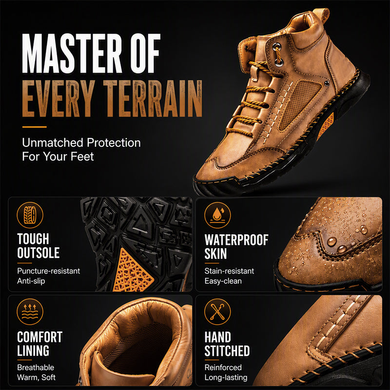 Men's Vintage Durable PU Leather Boots