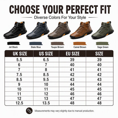Men's Vintage Durable PU Leather Boots
