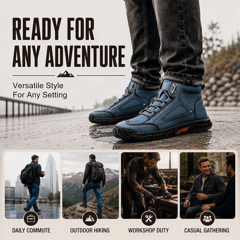Men's Vintage Durable PU Leather Boots