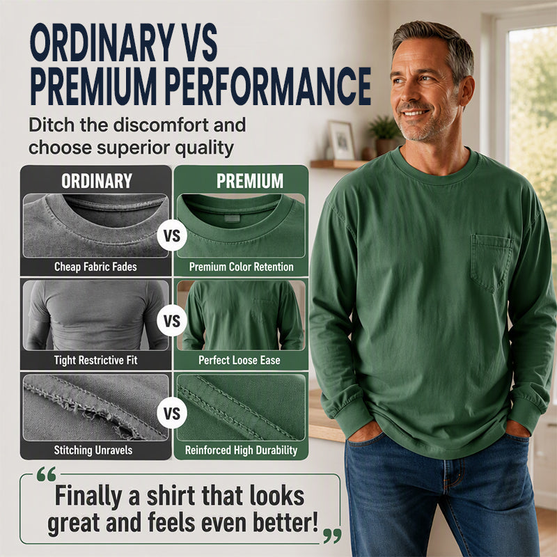 Men's Loose-Fit Long Sleeve T-Shirt