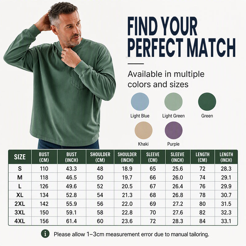 Men's Loose-Fit Long Sleeve T-Shirt