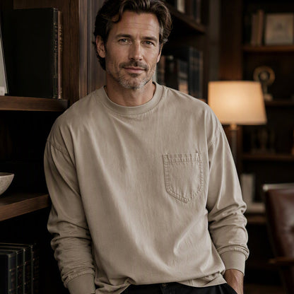 Men's Loose-Fit Long Sleeve T-Shirt