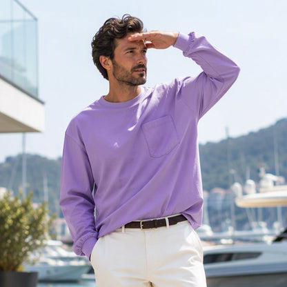 Men's Loose-Fit Long Sleeve T-Shirt