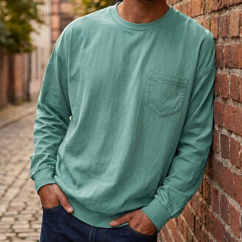 Men's Loose-Fit Long Sleeve T-Shirt