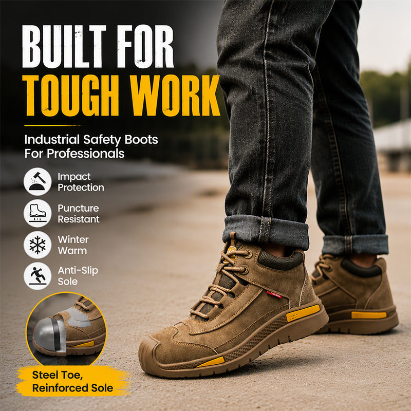 Men's Anti-Smash Steel Toe Safety Shoes