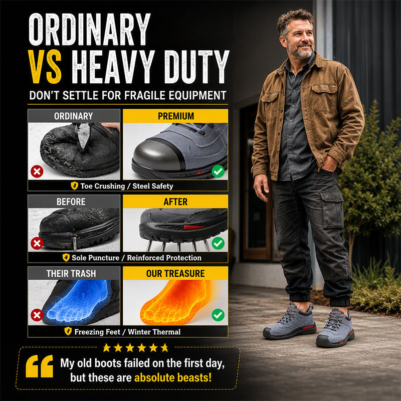 Men's Anti-Smash Steel Toe Safety Shoes