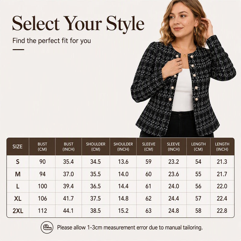 Women's Vintage Slim-Fit Tweed Jacket
