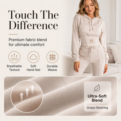 Women's Cinched Waist Hoodie & Pants Set