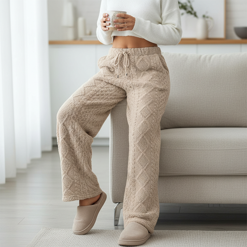 Thickened Warm Straight-Leg Pants