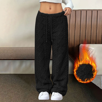 Thickened Warm Straight-Leg Pants