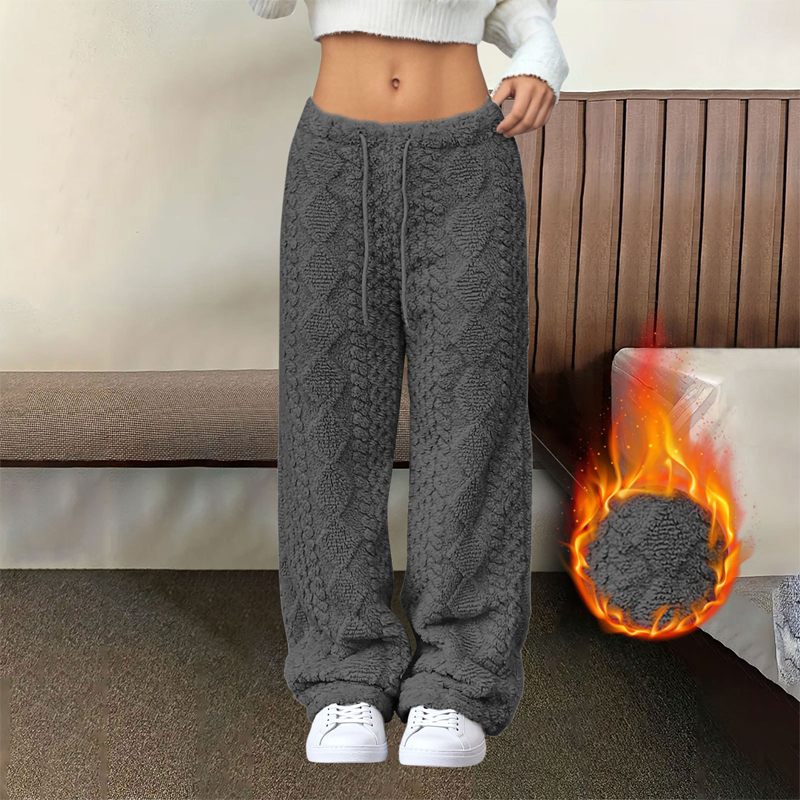 Thickened Warm Straight-Leg Pants