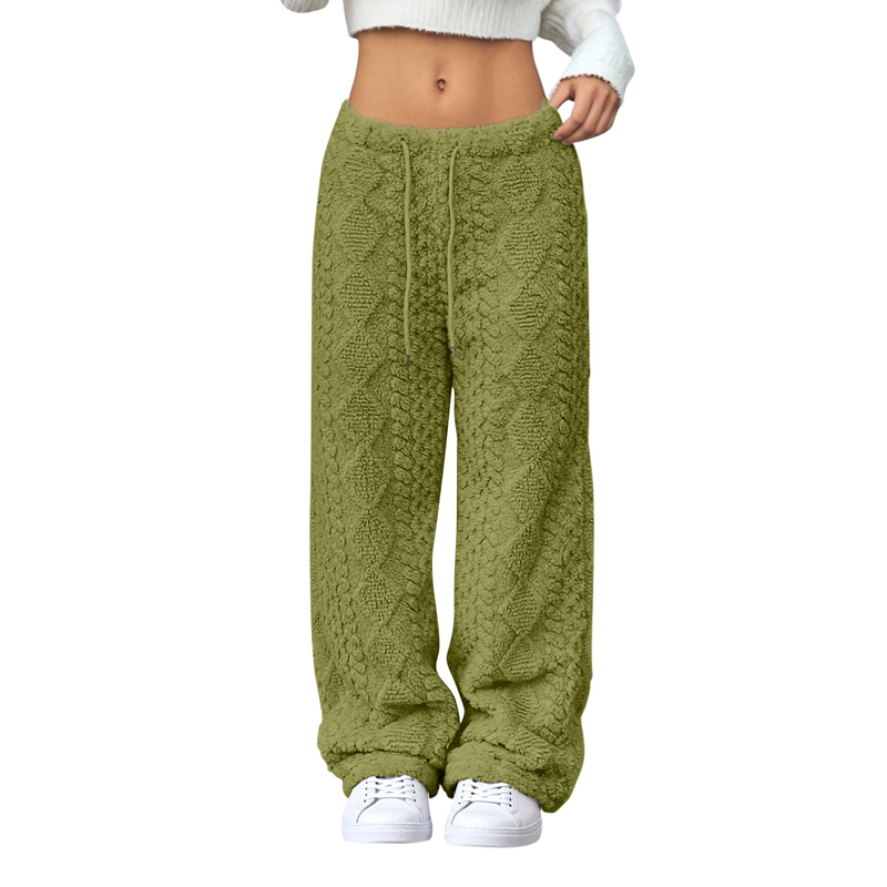 Thickened Warm Straight-Leg Pants