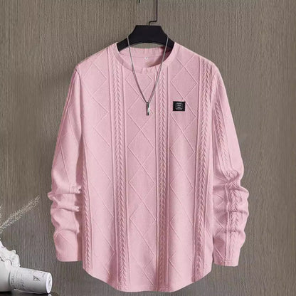 Men's Textured Crew Neck Sweatshirt