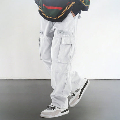 Men’s Trendy Loose Fit Pants with Multi-Pocket