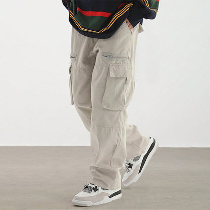 Men’s Trendy Loose Fit Pants with Multi-Pocket
