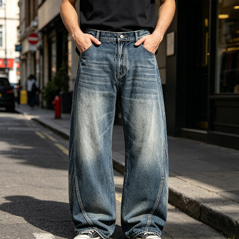 American Washed Curved Leg Jeans