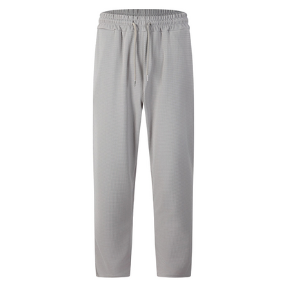 Men's Waffle Knit Drawstring Casual Pants