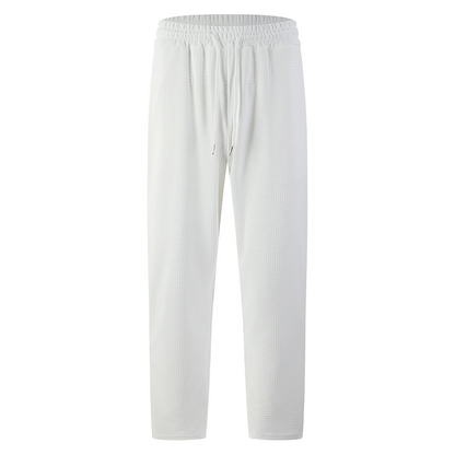Men's Waffle Knit Drawstring Casual Pants
