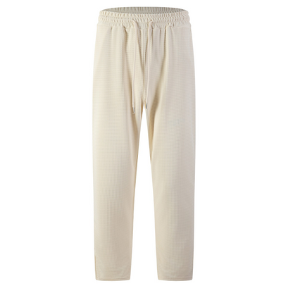 Men's Waffle Knit Drawstring Casual Pants