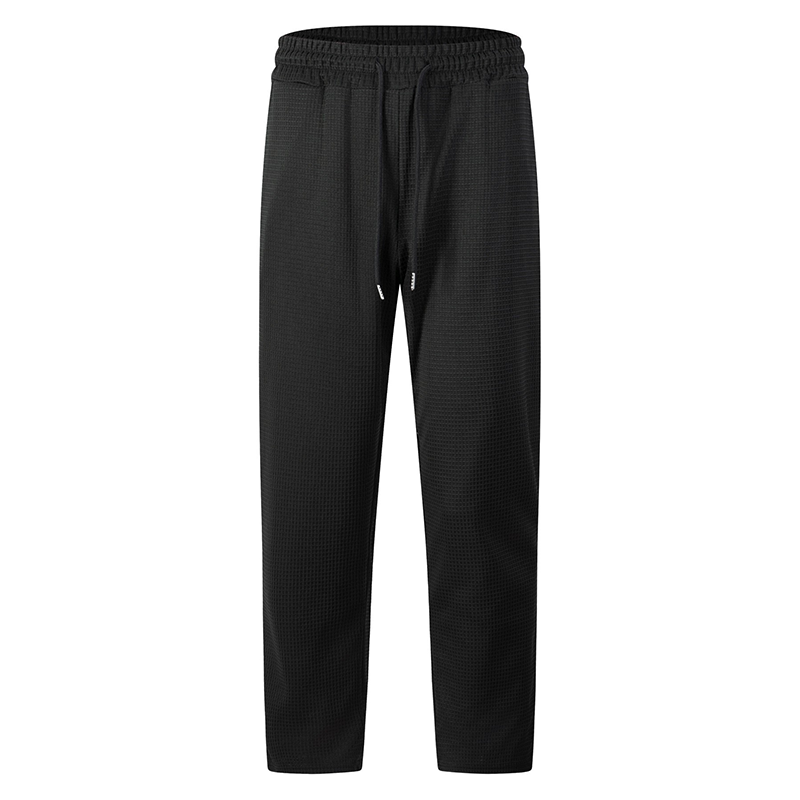 Men's Waffle Knit Drawstring Casual Pants
