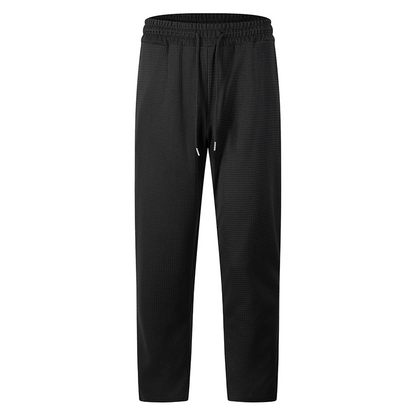 Men's Waffle Knit Drawstring Casual Pants