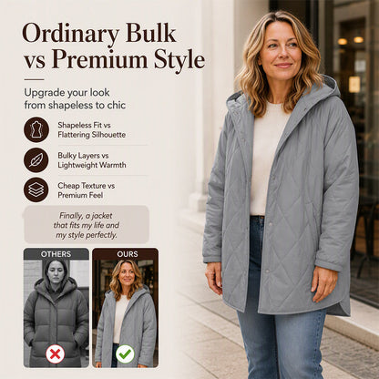 Women's Winter Diamond Quilted Hooded Coats