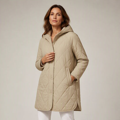 Women's Winter Diamond Quilted Hooded Coats