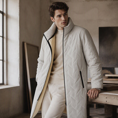 Unisex Mid-Length Padded Winter Coat