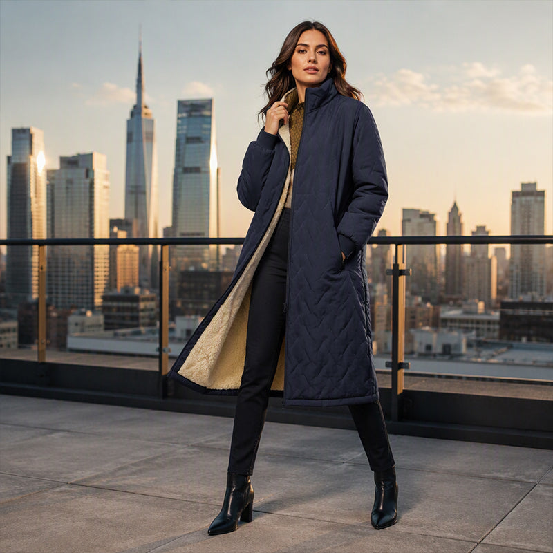 Unisex Mid-Length Padded Winter Coat