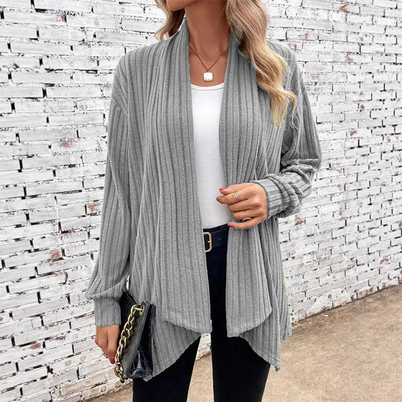 Women's Casual Draped Open Front Cardigan