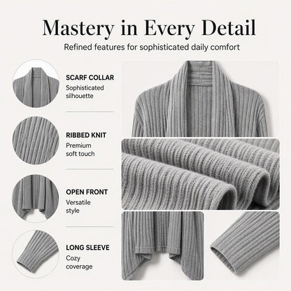 Women's Casual Draped Open Front Cardigan