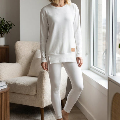 Women's Split Long Sleeve Top & Pants Set