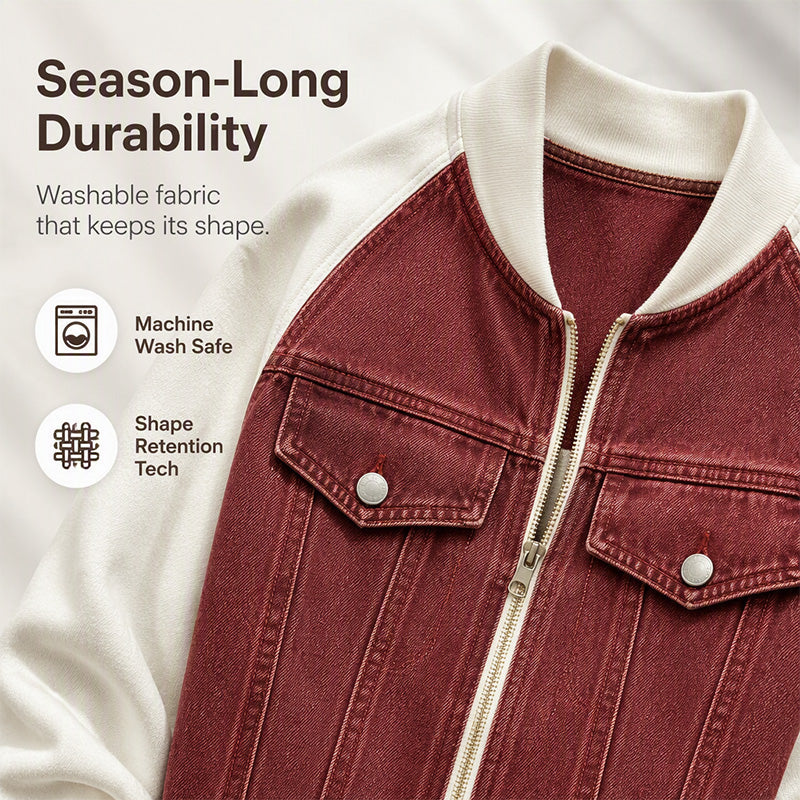 Women's Denim Patchwork Jacket