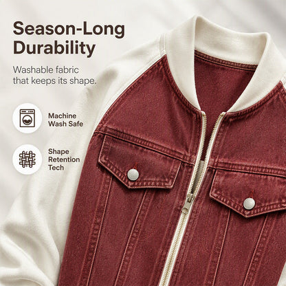 Women's Denim Patchwork Jacket