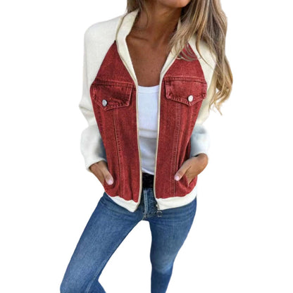 Women's Denim Patchwork Jacket