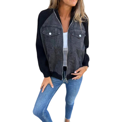 Women's Denim Patchwork Jacket