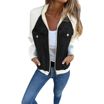 Women's Denim Patchwork Jacket