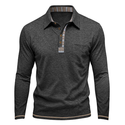Men's Casual Long Sleeve Collared Shirt