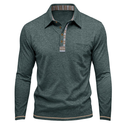 Men's Casual Long Sleeve Collared Shirt