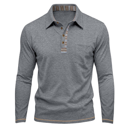 Men's Casual Long Sleeve Collared Shirt