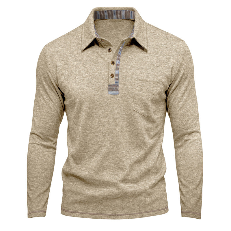 Men's Casual Long Sleeve Collared Shirt