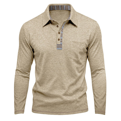 Men's Casual Long Sleeve Collared Shirt