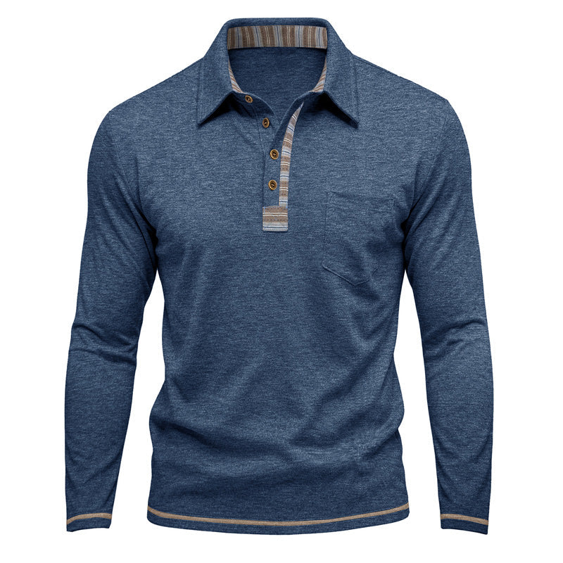 Men's Casual Long Sleeve Collared Shirt