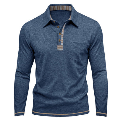 Men's Casual Long Sleeve Collared Shirt