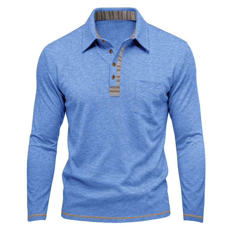 Men's Casual Long Sleeve Collared Shirt