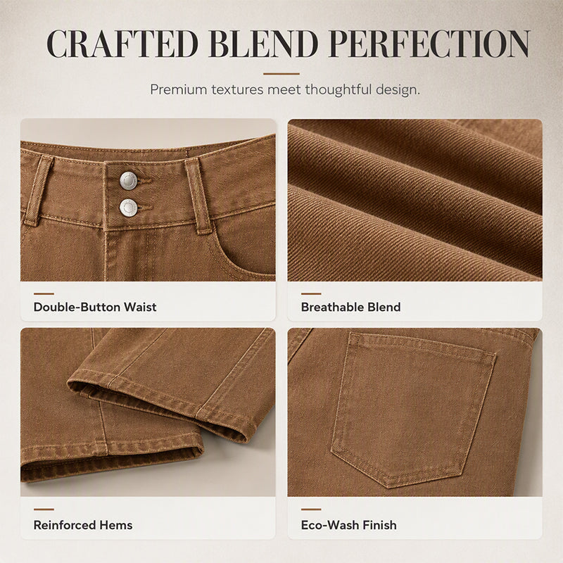 Women's High-Waisted Wide-Leg Casual Jeans