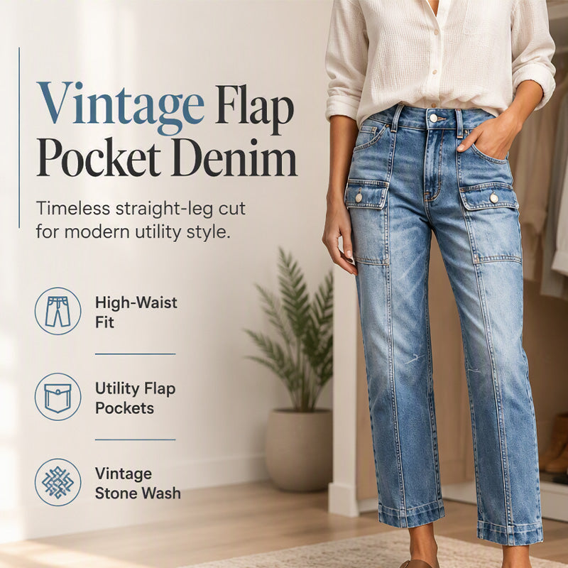 Women's High-Waisted Stretch Straight Leg Jeans