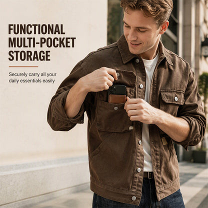 Men's Classic  Loose Fit Cargo Jacket